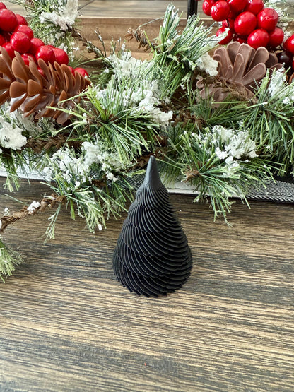 Modern Christmas Tree Decorations Set of 3 Black and White