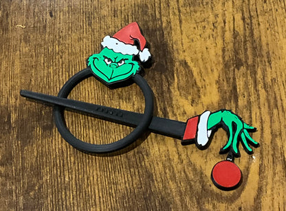 Festive Grinch Hair Pin - Cute & Fun Holiday Stocking Stuffer
